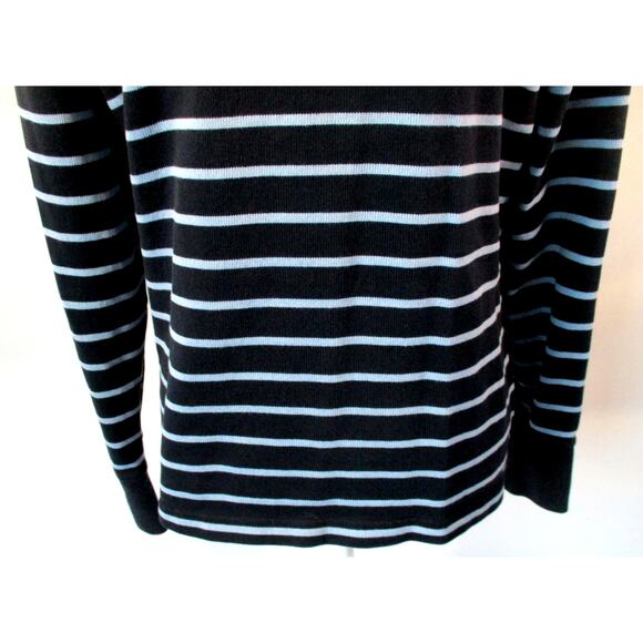 Tommy Hilfiger Jeans Women's Blue Striped Long Sleeve Stretch Sweater Size Large - Picture 7 of 10